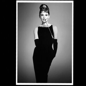 Audrey Hepburn Old Hollywood Pinup B&W Photo PRINT Wall art
